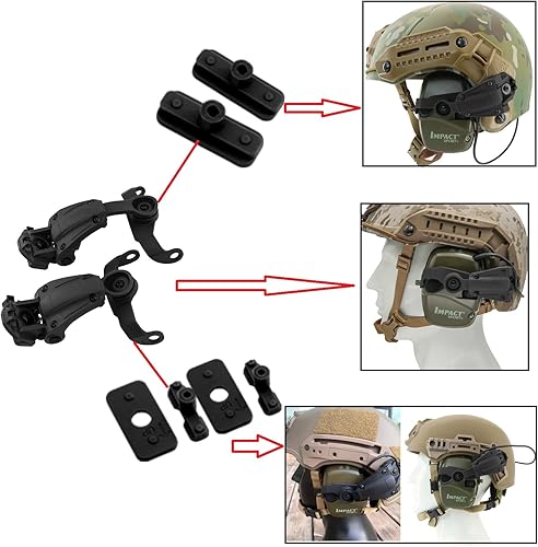 Miniatura 2 de Casco táctico ARC Track adaptador para táctico electrónico disparo orejera compatible con Howard Leight Impact Sport Headset