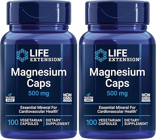 Cápsulas vegetarianas de magnesio 0017 oz 100unidades de Life Extension  1