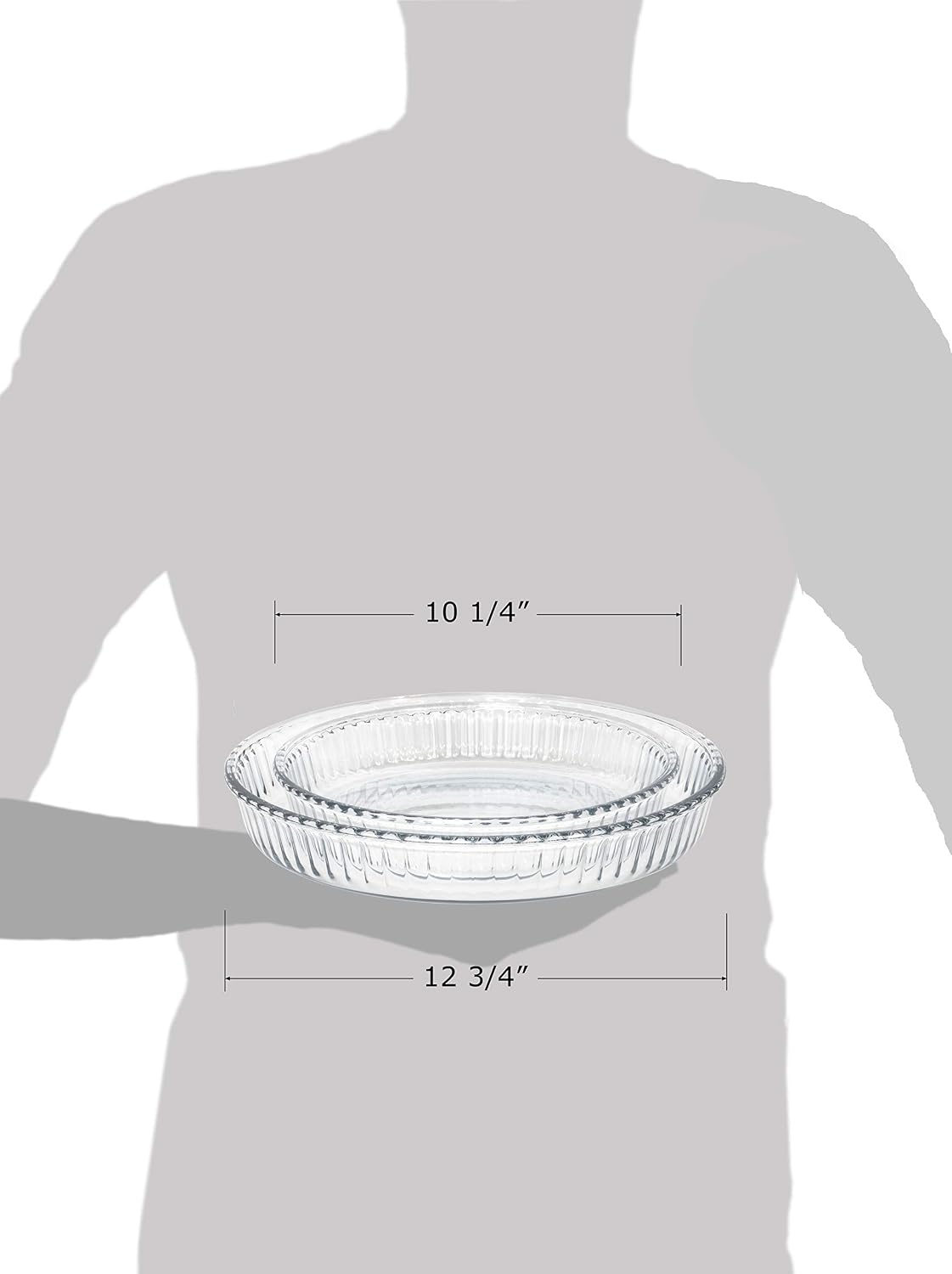 Heat Resistant Cake and Pie Glass Dish, Set of 2