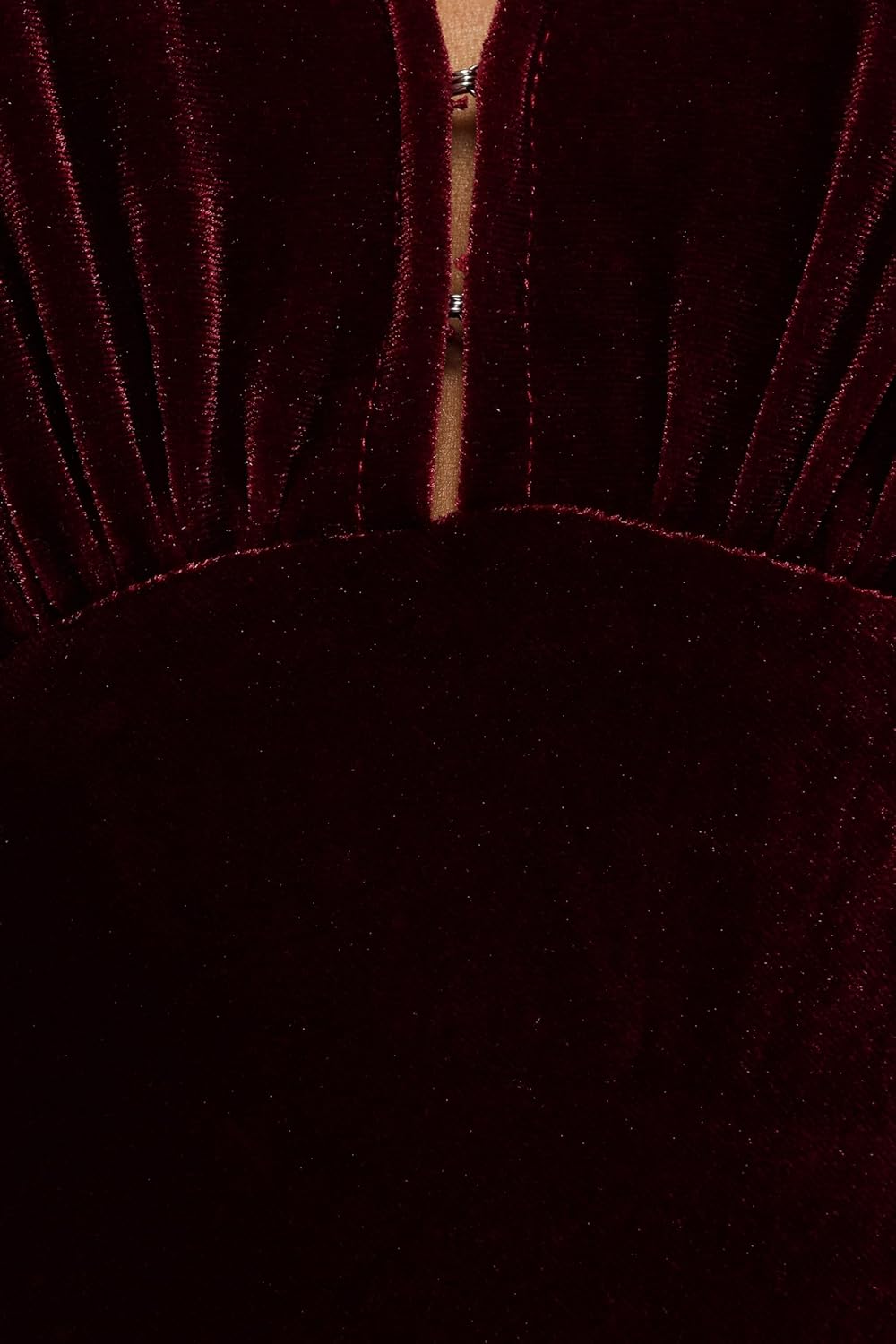 Petal & Pup Womens Ricki Velvet Maxi Dress - Wine - Image 6