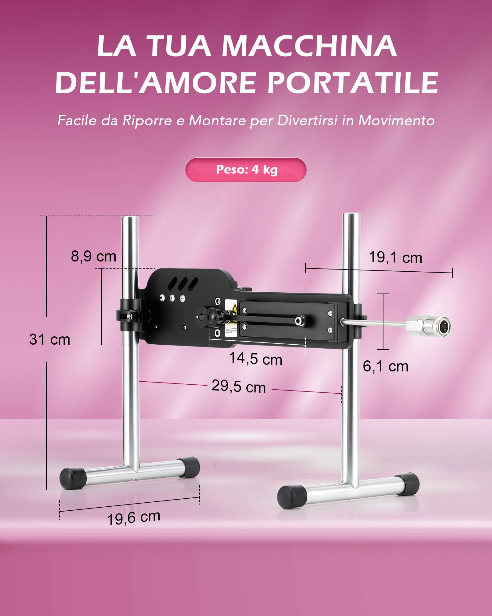 SENSUA 70W Macchina Automatica per Sesso con 18 Modalità Attacco da 21 cm Dildo e Telecomando di 15 m Gamma per Coppie di Uomini e Donne, 280 Colpi/min Macchina Elettrica per Sesso Anale Vaginale