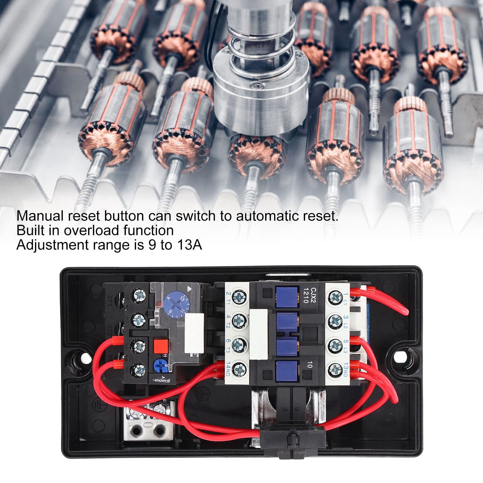 Interruttore magnetico LE1D12M7 avviatore motore elettrico 380 V 400 V 9-13 A, interruttore magnetico impermeabile per controllo motore