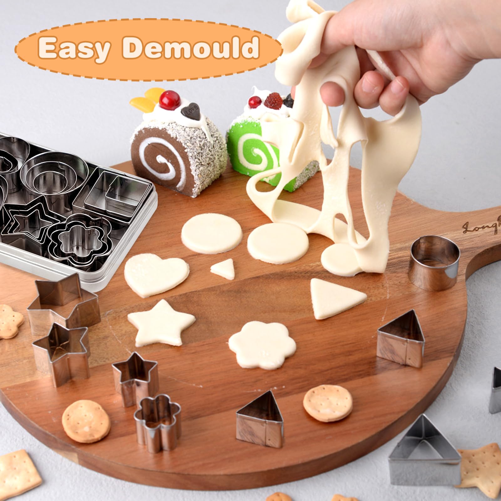 Stampi Per Biscotti 5 Formine Per Biscotti A Forma Di Cuore - Acciaio