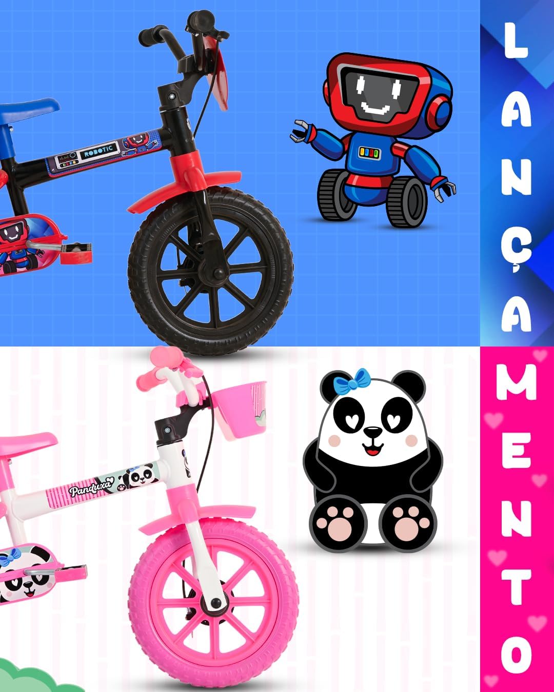 ARO 12 Women's White PANDUX Bike with Pink