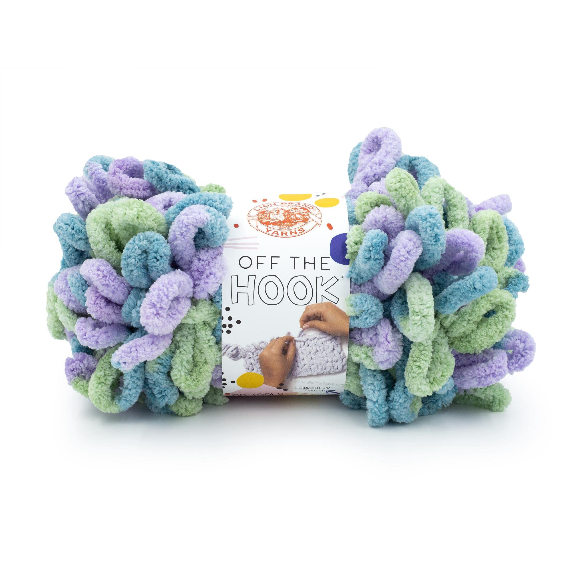 Lion Brand Yarn Off The Hook Yarn for Knitting and Crocheting, Voyage, 1 Pack