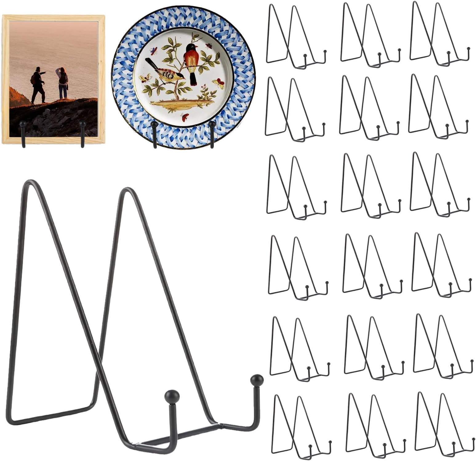 Amazon.com: Hoteam 20 Pack Black Plate Stands for Display, 10 Pcs 4 ...