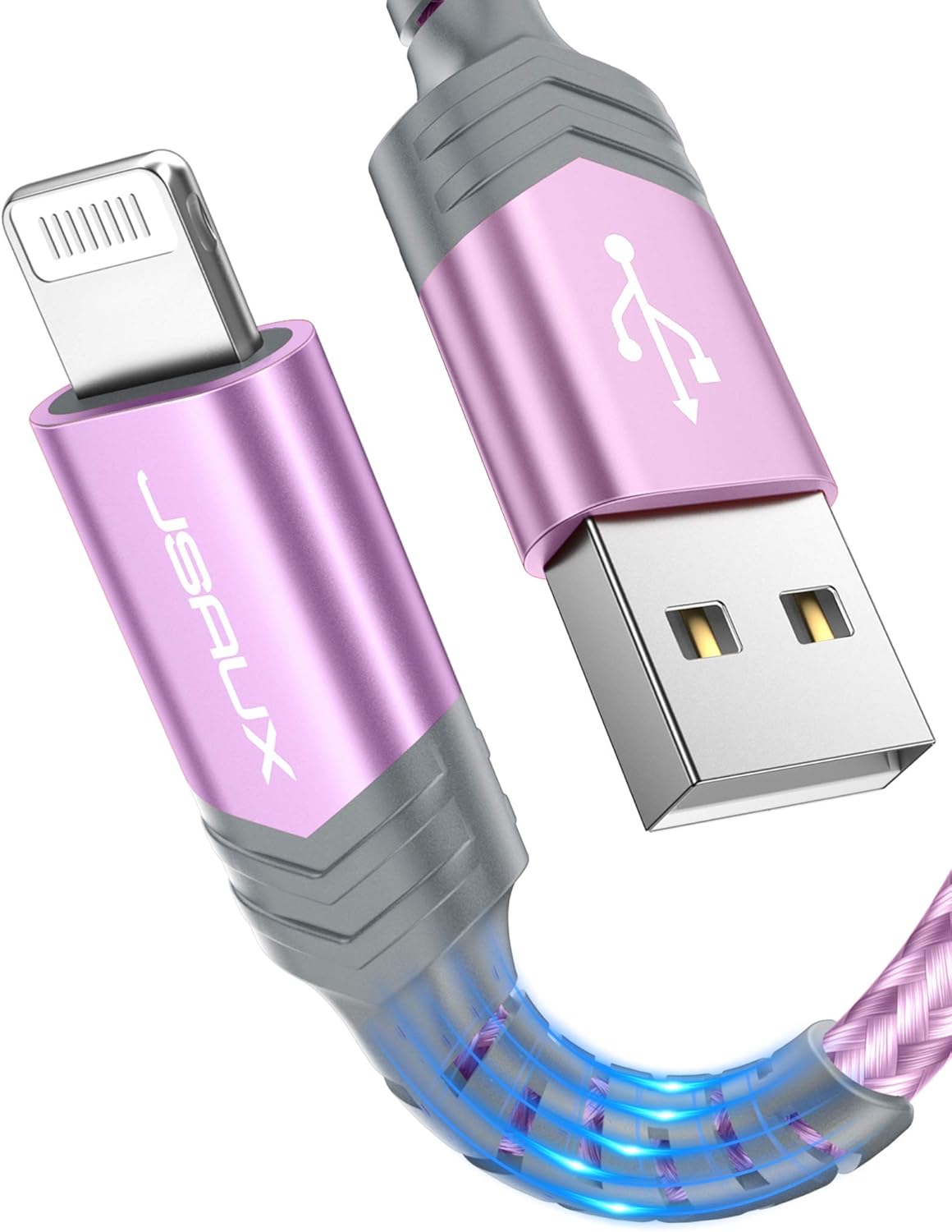iPhone Charger Cable (6ft / 1.8m), JSAUX [ Apple MFi Certified] Lightning Cable Nylon Braided USB Fast Charging Cord Compatible with iPhone 11 Xs Max X XR 8 7 6s 6 Plus SE 5 5s, iPad, iPod - Red: Computers & Accessories
