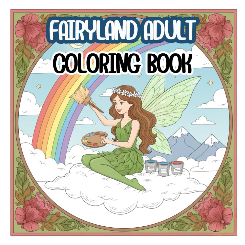 Fairyland Adult Coloring Book: 50 Detailed Fairy Illustrations for Stress Relief and Relaxation, Perfect for Fantasy Lovers and Art Therapy
