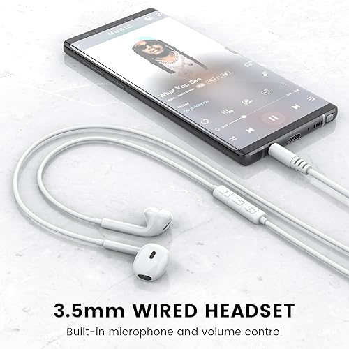 Miniatura 2 de MOSWAG Auriculares con cable con micrófono, 0.138 in Jack in Ear Auriculares con micrófono adecuados para teléfonos inteligentes, computadoras,