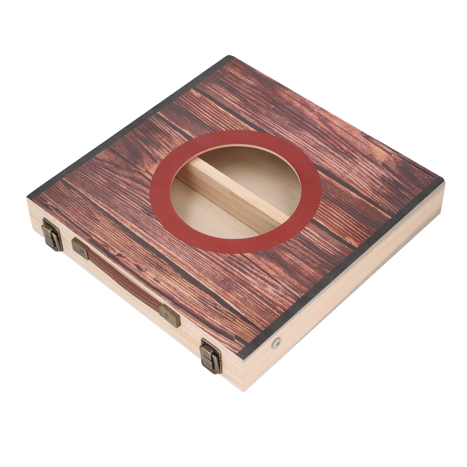 Zestaw Gier Cornhole na świeżym Powietrzu, Składany Zestaw Gier Cornhole Bean Bag na Zewnątrz (Czerwone kółko)