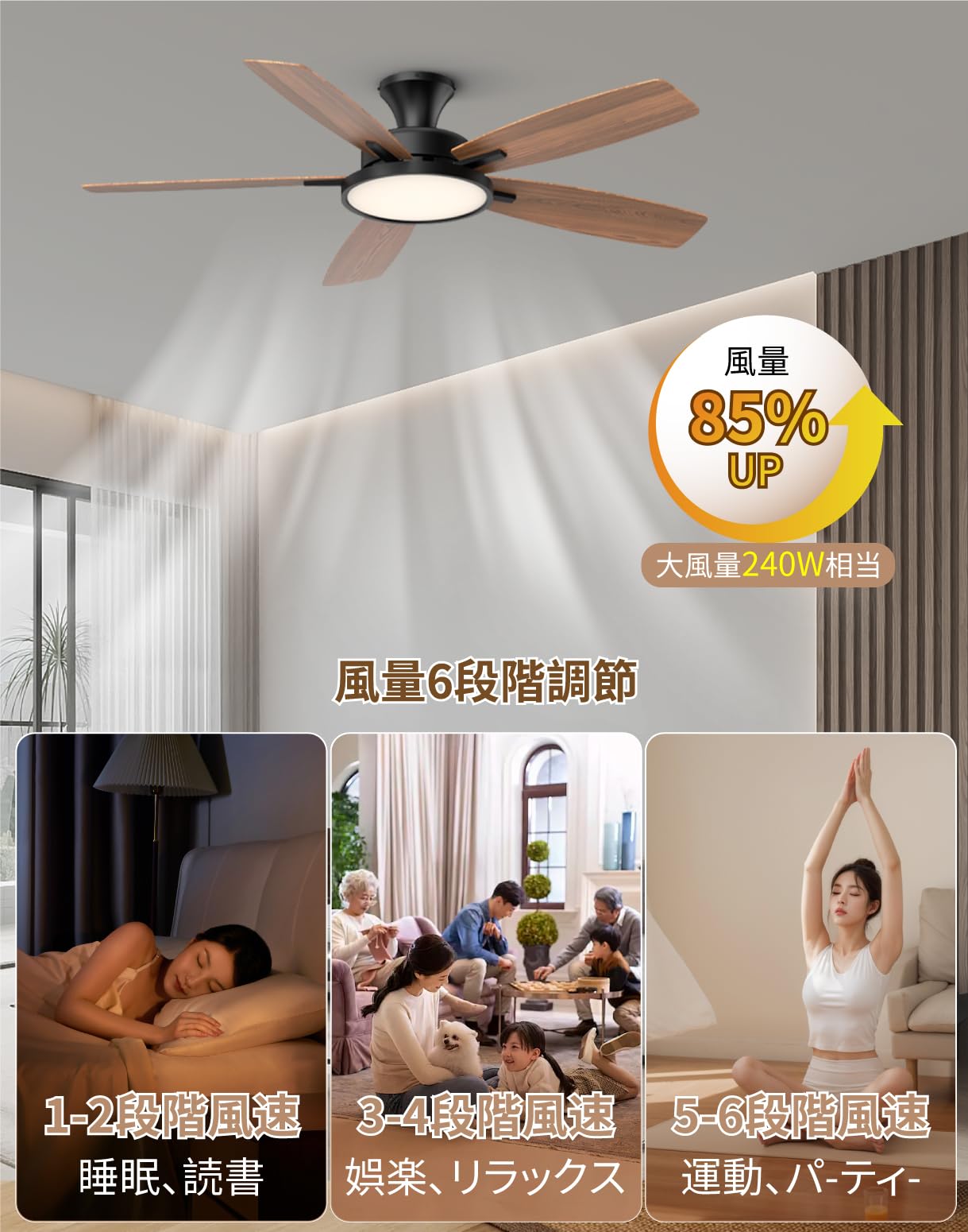 シーリングファンライト 調光 調色 12畳 LED 静音 DCモーター 天井照明 Amazon.co.jp : 【節電-5年保証】TALOYA シーリングファンライト
