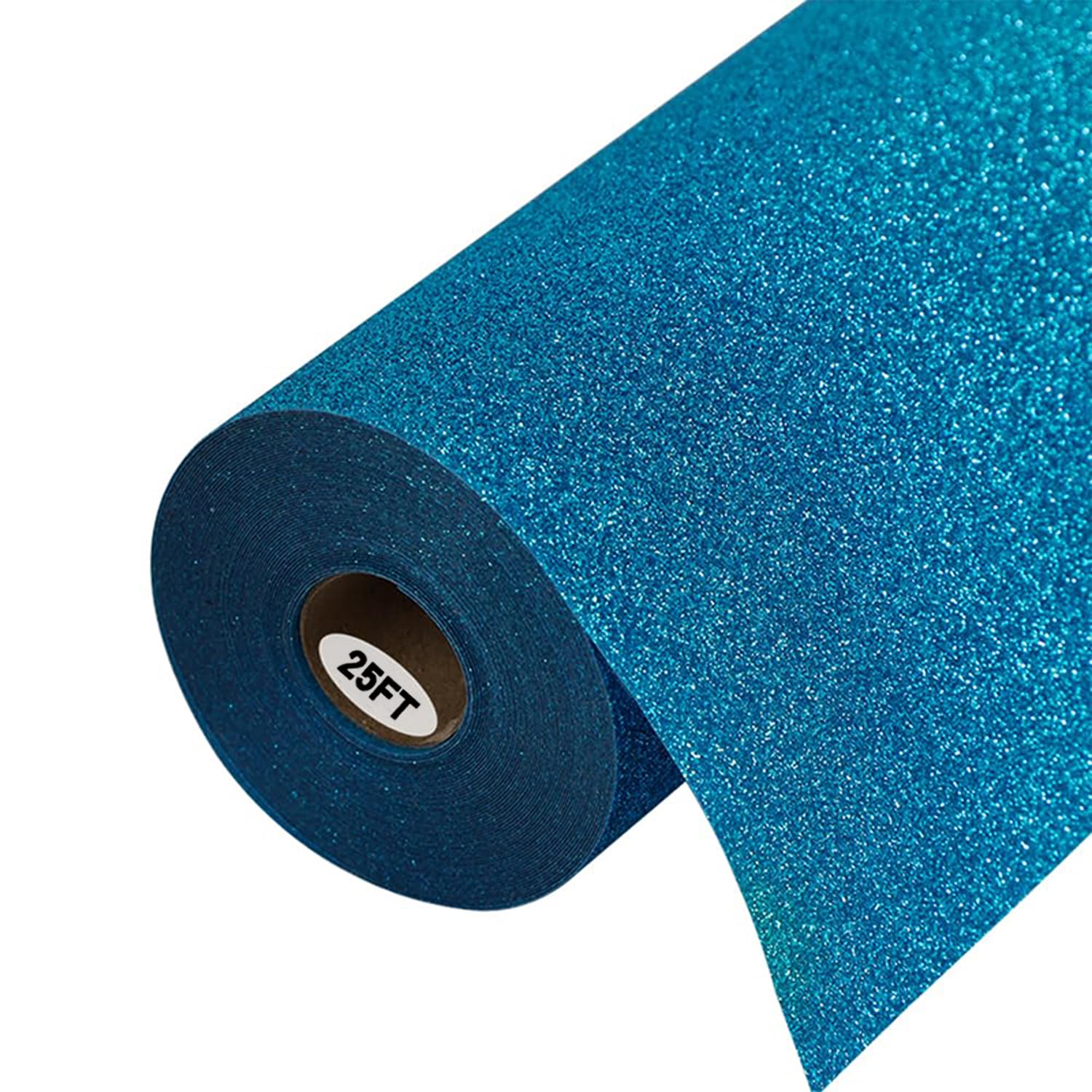 guangyintong Glitter Heat Transfer Vinyl, 12" x 25ft Sky Blue Iron on Vinyl