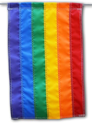 US Flag Factory - Bandera de jardín de 12 x 18 pulgadas (rayas cosidas individualmente) nailon SolarMax para exteriores - Calidad premium -