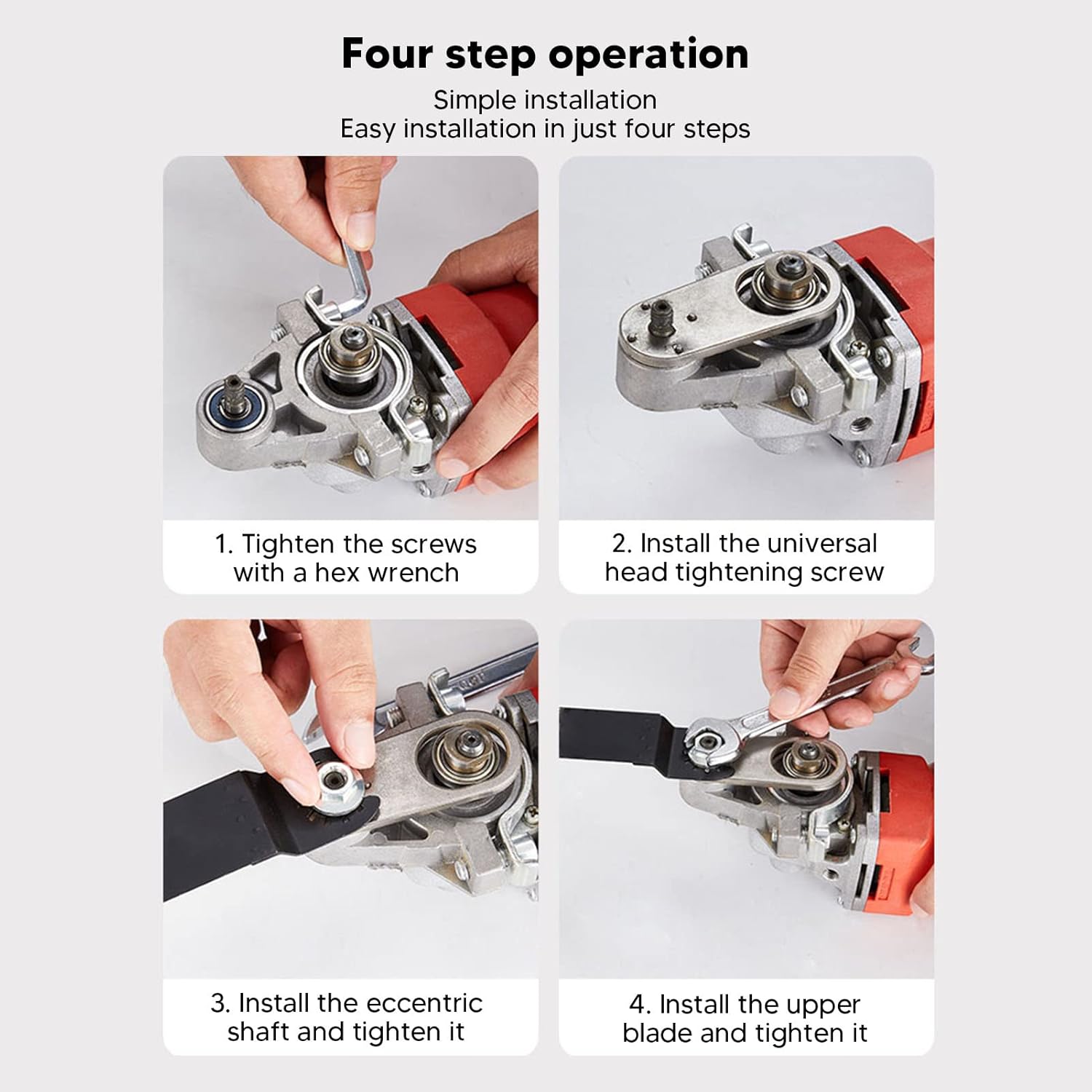 Horoper Angle Grinder Oscillating Tool Set, Stainless Steel Angle Grinder Converter Converter Oscillating Tool Angle Grinders Conversion Head Adapter for Grinding Trimming and Removal