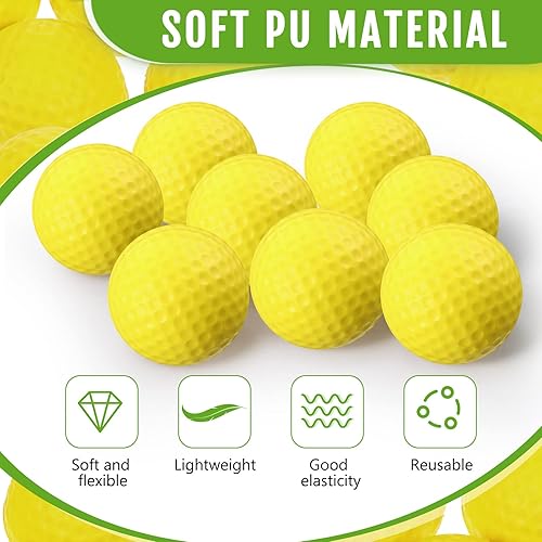 Miniatura 3 de Junkin 80 pelotas de práctica de golf de espuma, sensación realista y entrenamiento de vuelo, pelotas deportivas de espuma suave elástica para