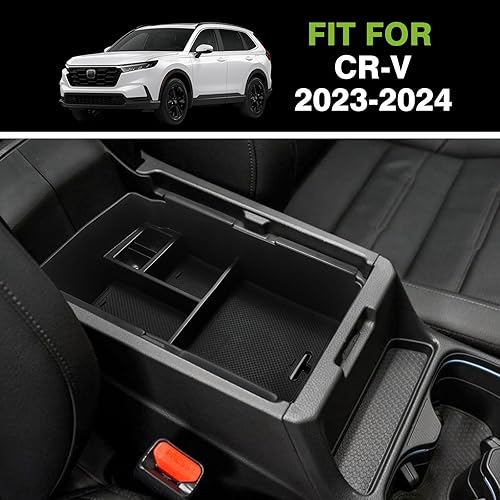 Miniatura 2 de Muslogy para CR-V 2023 organizador de consola central reposabrazos bandeja de almacenamiento divisor de material ABS accesorios interiores palé de