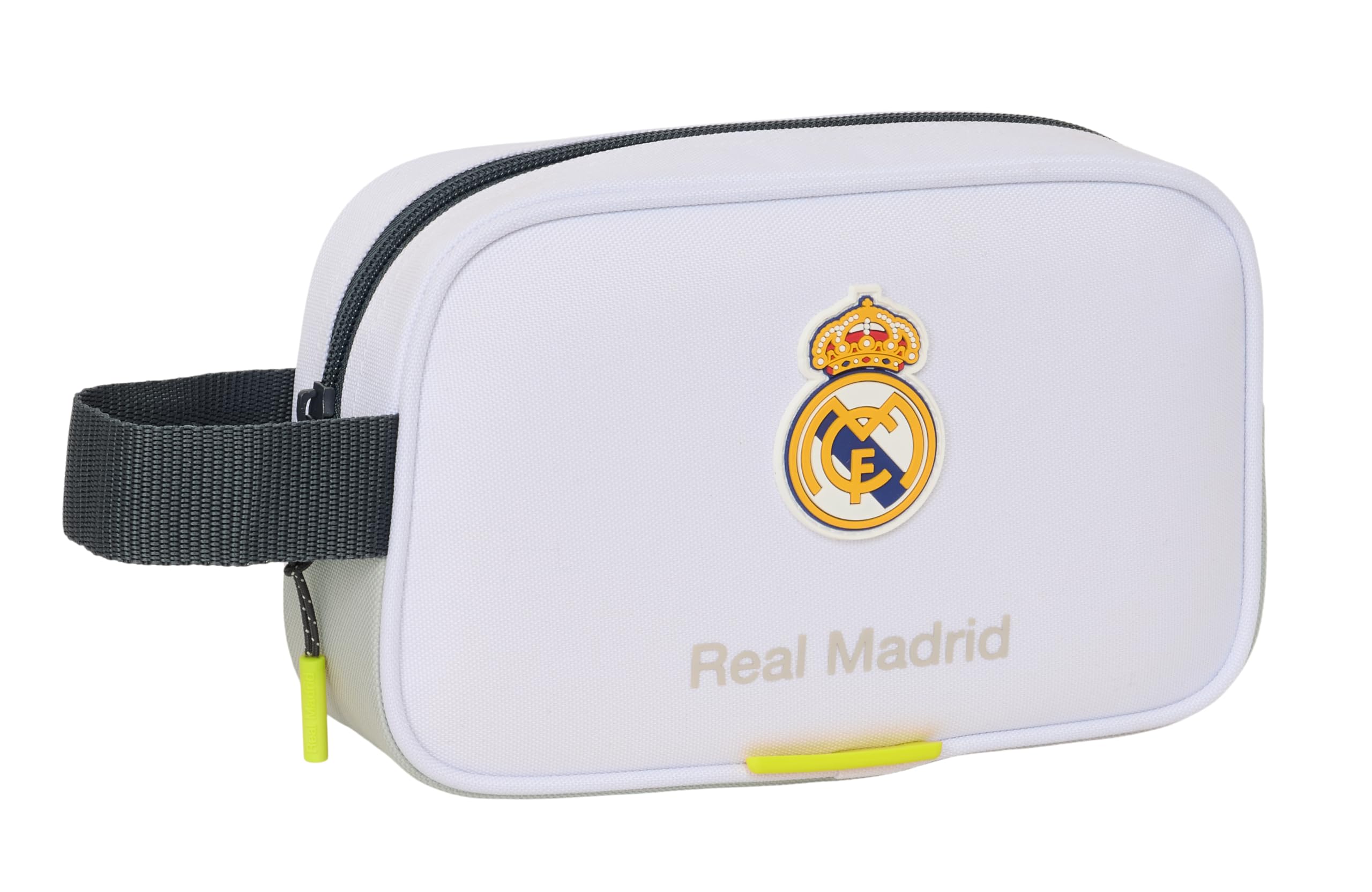 safta Real Madrid EQUIPACIÓN 25/26 – Small Children's Pencil Case, Ideal for Different Ages, Comfortable and Versatile, Quality and Strength, 22 x 8 x 13.5 cm, White, M, Casual, White, M, Casual
