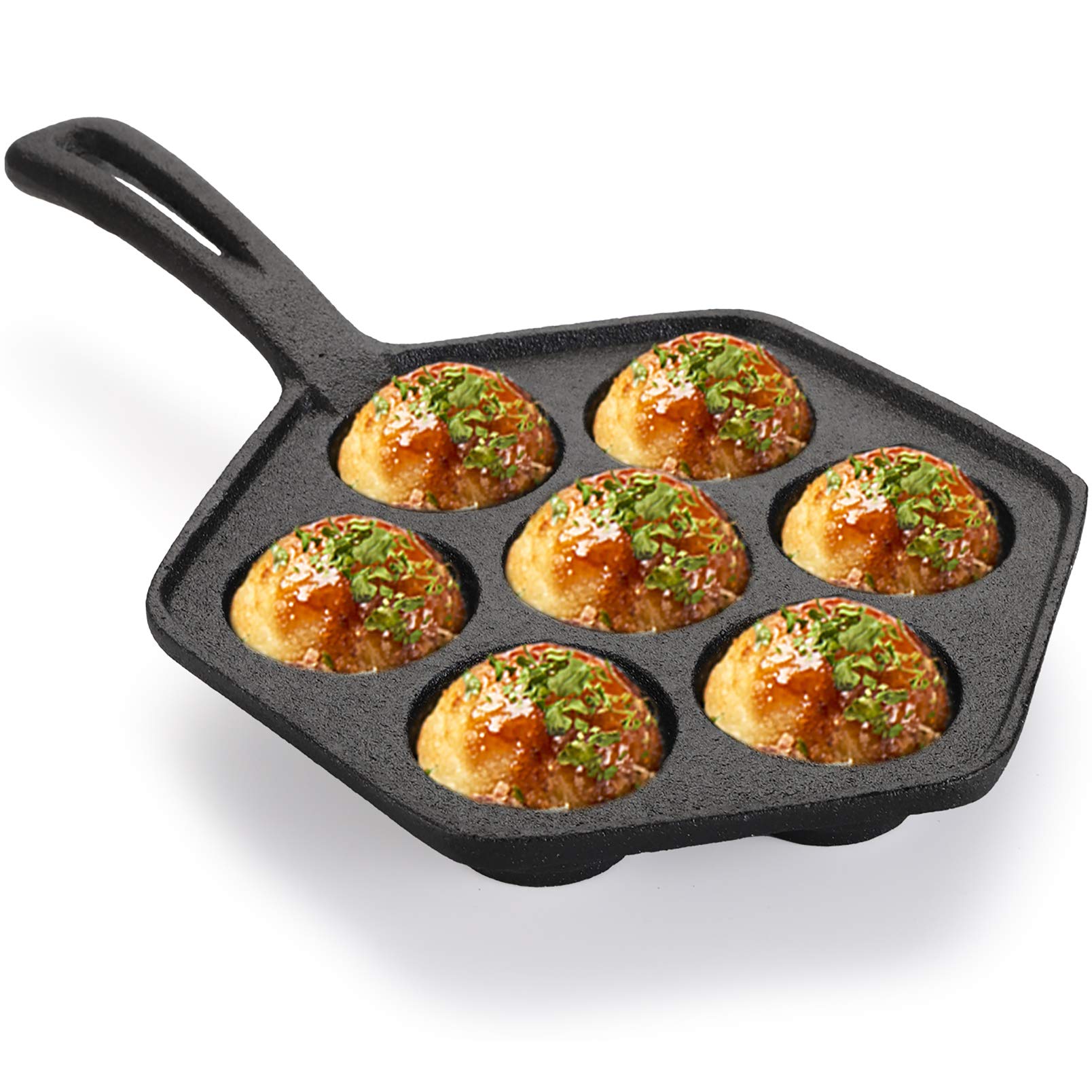 Buy WUWEOT Nonstick Stuffed Pancake Pan, 1.9" Diameter Cast Iron