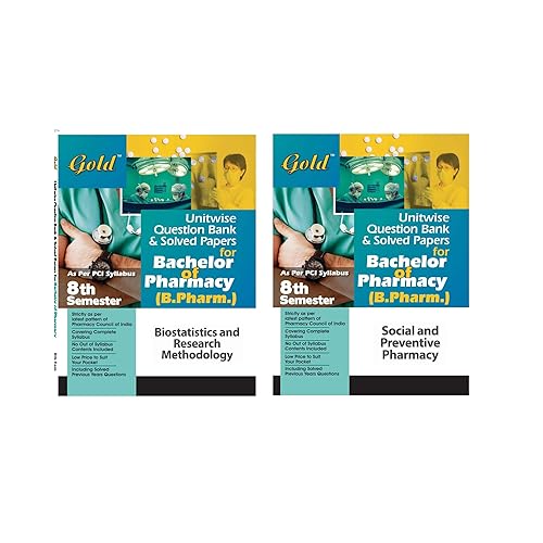 BACHELOR OF PHARMACY (B.PHARM.) EIGHTH SEMESTER UNITWISE QUESTION BANK AND SOLVED PAPERS (SET OF 2 BOOKS) BY GOLD BOOKS (INDIA) (GBBP-8)
