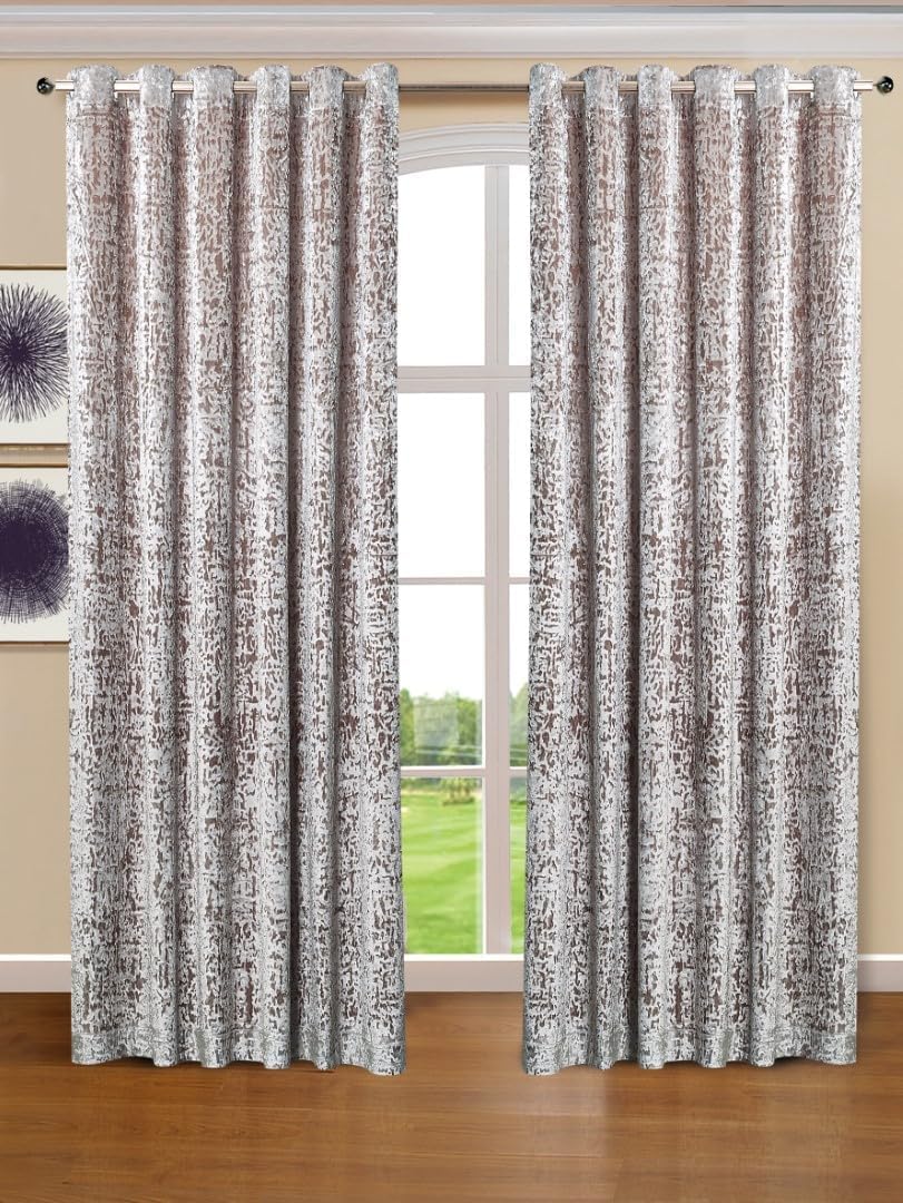 BQC Mink Velvet Curtains 66 x 54 Inch - Super Soft Polyester Ring Top Eyelet Curtains For Bedroom and Living Room - Luxury Thermal Insulated Window Curtains, Set Of 2 Panels With Tie Backs