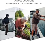 Detachable Fur Lined Rain Boots for Men, Waterproof PVC Mens Rain Boots for Garden Fishing Outdoor Work Mud Boots