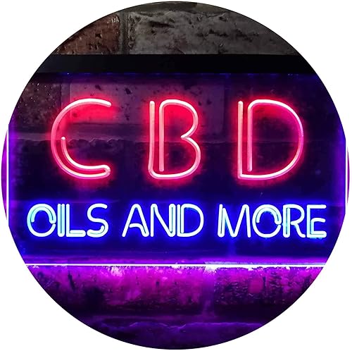 ADVPRO CBD - Letrero de neón LED de doble color, decoración de pared abierta, rojo y azul, 12 x 8.5 pulgadas, st6s32-i1091-rb