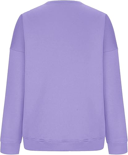 Miniatura 5 de Remember Your Why - Sudadera para mujer, casual, de manga larga, de gran tamaño, cuello redondo, clásica, lisa, cómoda