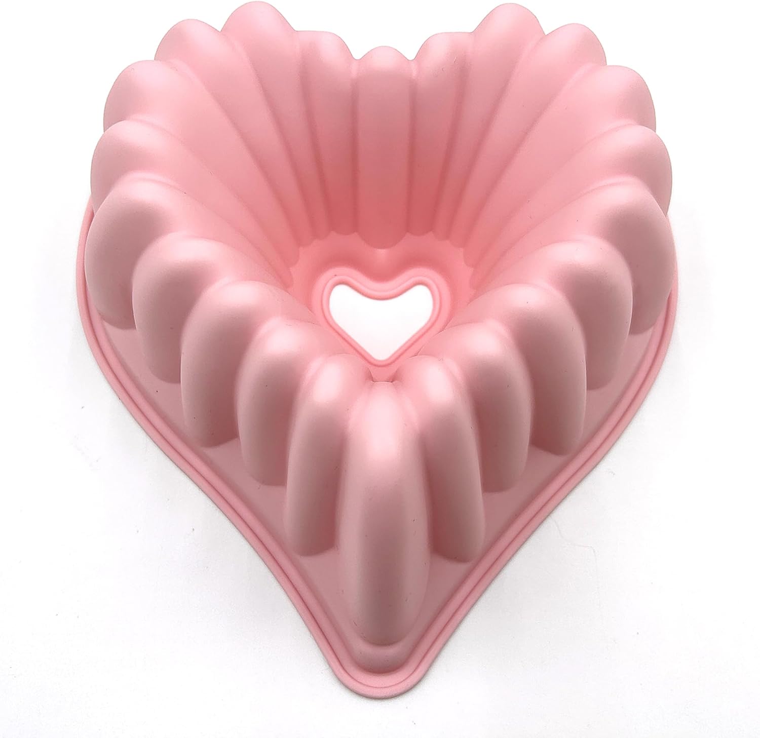 Kundalini Heart Shaped Cake Pan, 2PCS 9 Inch Heart Fluted Tube Cake Pans, Nonstick Silicone Cake Molds for Making Wedding, Valentine's Day and Family Cakes - Image 7