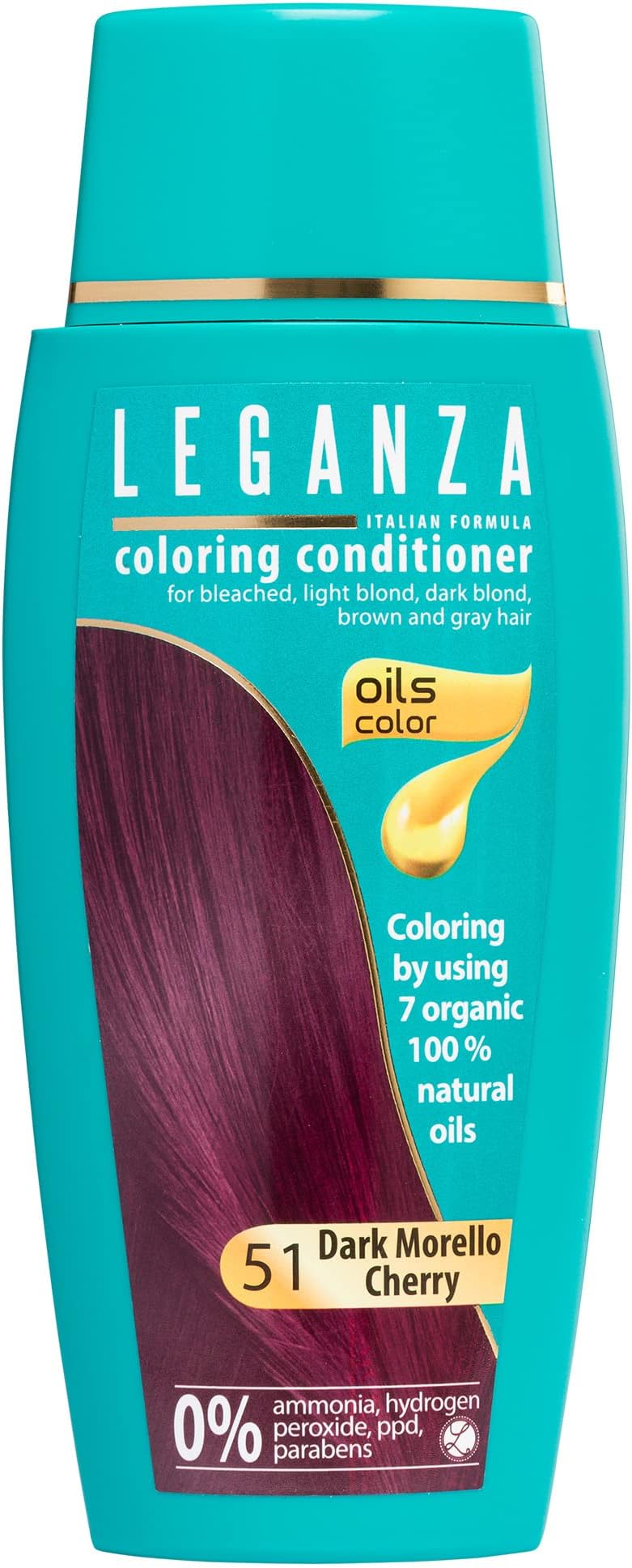 Coloring Conditioner Color 51 Dark Morello Cherry with 7 Natural Oils Ammonia and Paraben Free