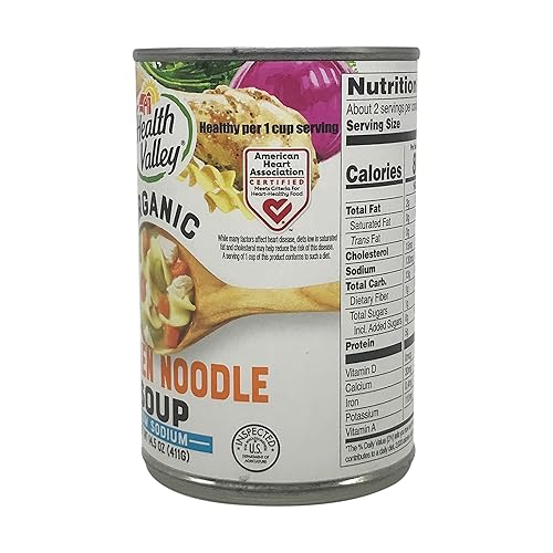 Miniatura 4 de Health Valley Sopa orgánica de fideos de pollo sin sal 15 onzas