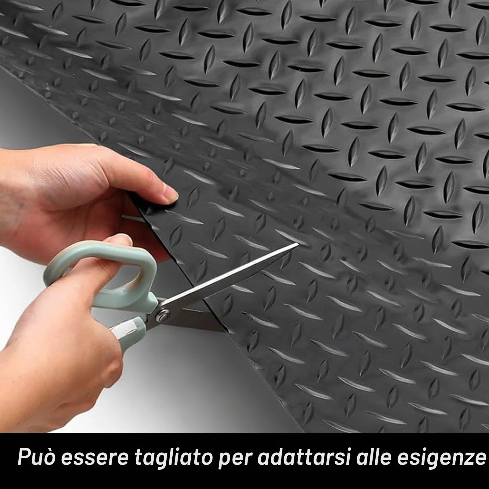 Tappetino in gomma al metro, 100 x 500 cm | Tappetino protettivo antiscivolo per garage, spessore 3 mm