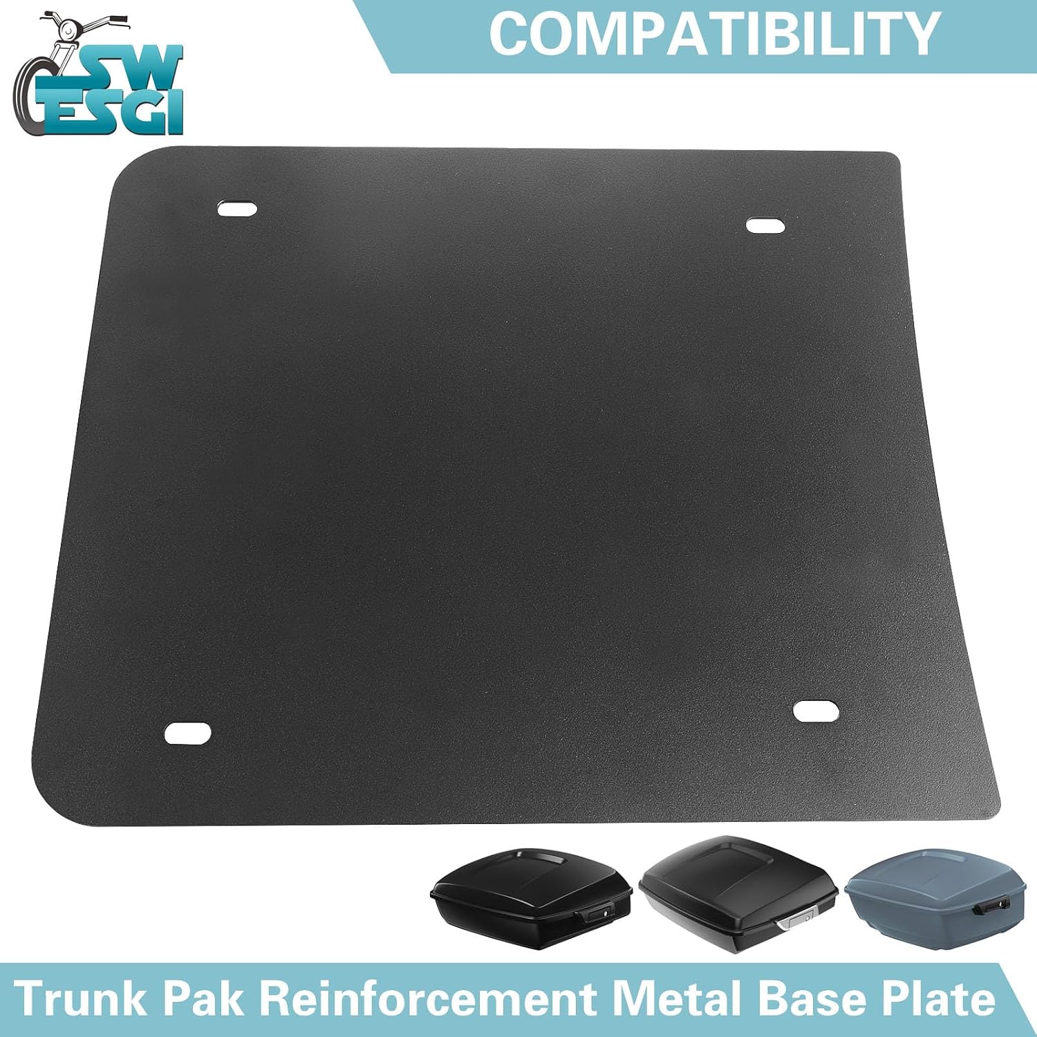 Tour Pack Base Plate for Harley Inner Metal Steel Base Plate for Touring Razor Chopped Tour Pack 2014-Later(Base Plate)