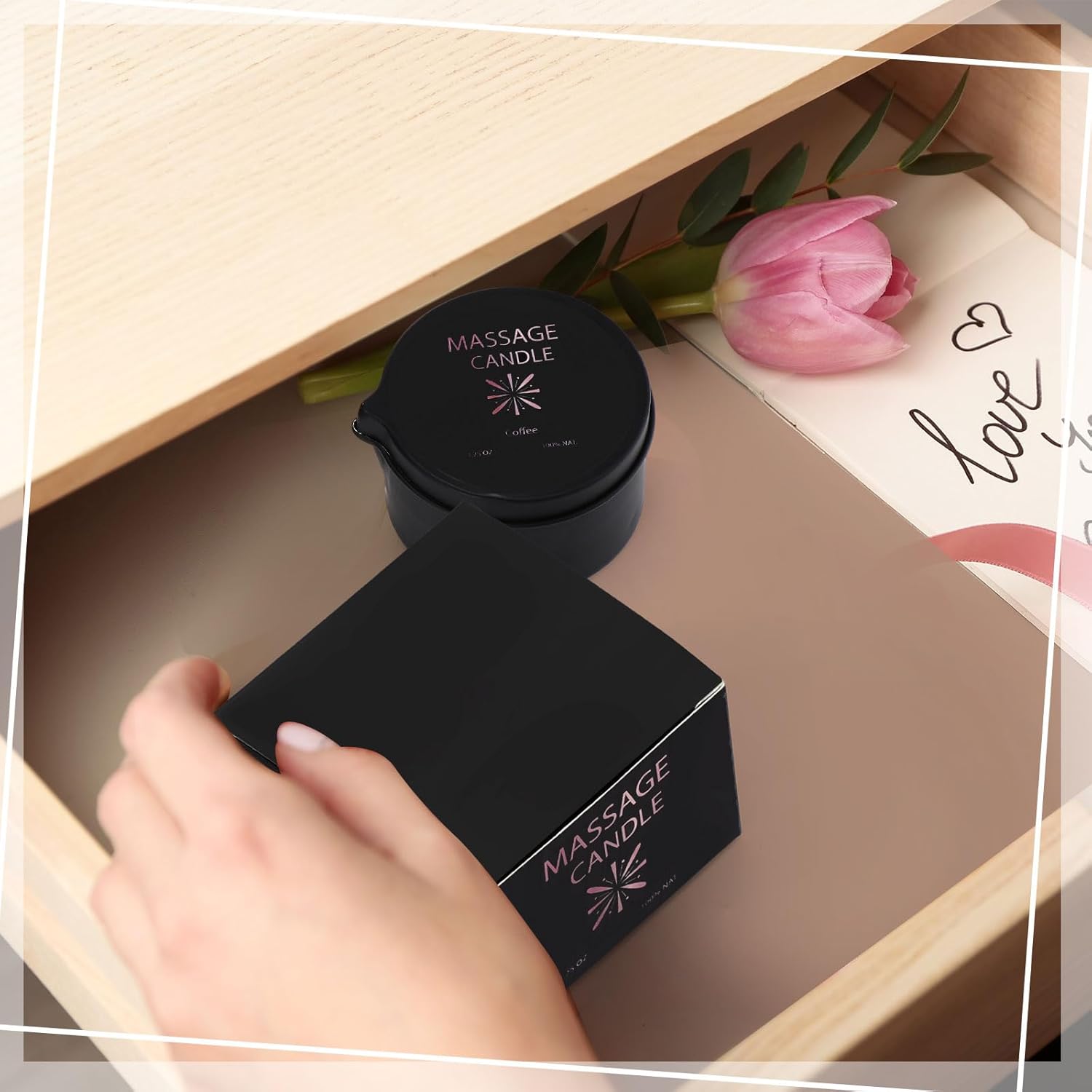 Nuanchu 6 Pcs 2.35 oz Massage Oil Candle, Ignite Low Temp Scented Body Oil Candles for Massage Therapy Soy Based Mother's Day Home Gift Spa Use, 6 Scents - Image 7