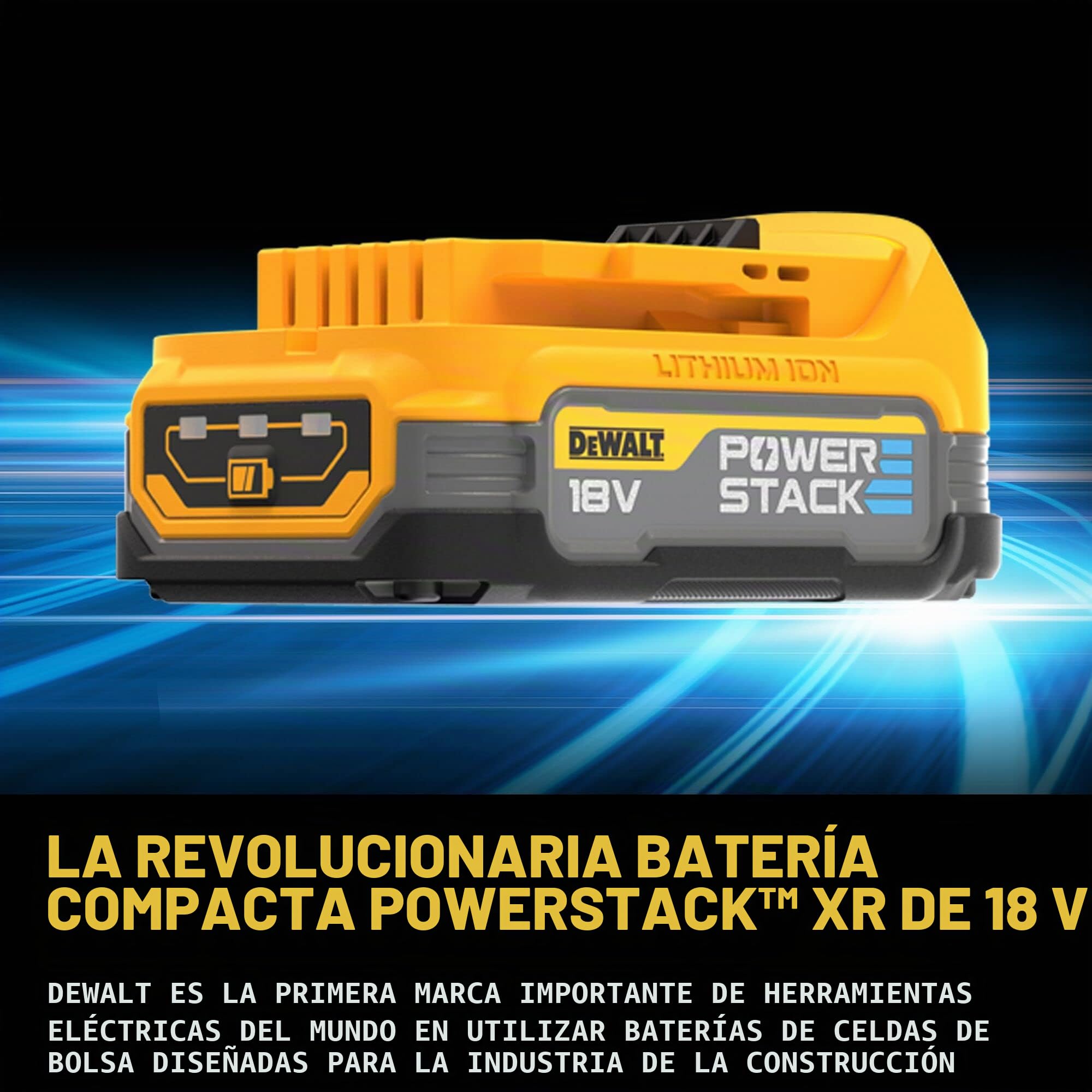 DEWALT DCK2050E2T-QW - Kit: 1x Taladro percutor 18V XR DCD805, 1 Destornillador de impacto de ¼" DCF850, 2 baterías Powerstack de 18V/1,7Ah DCBP034, 1 cargador rápido de sistema DCB115