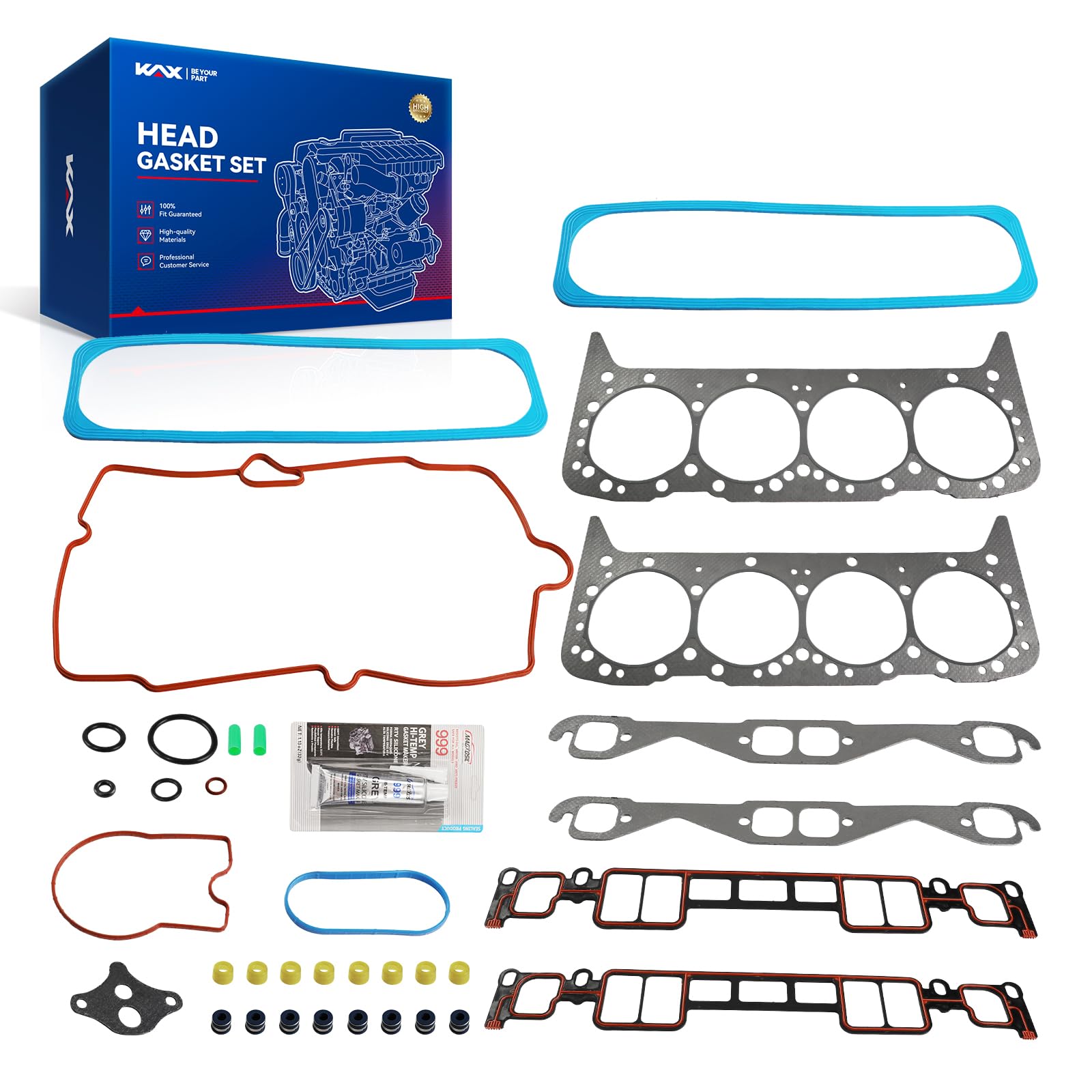KAX Head Gasket Set Fit for Chevy/GMC K1500 C1500 Suburban 1996-1999 5.7L