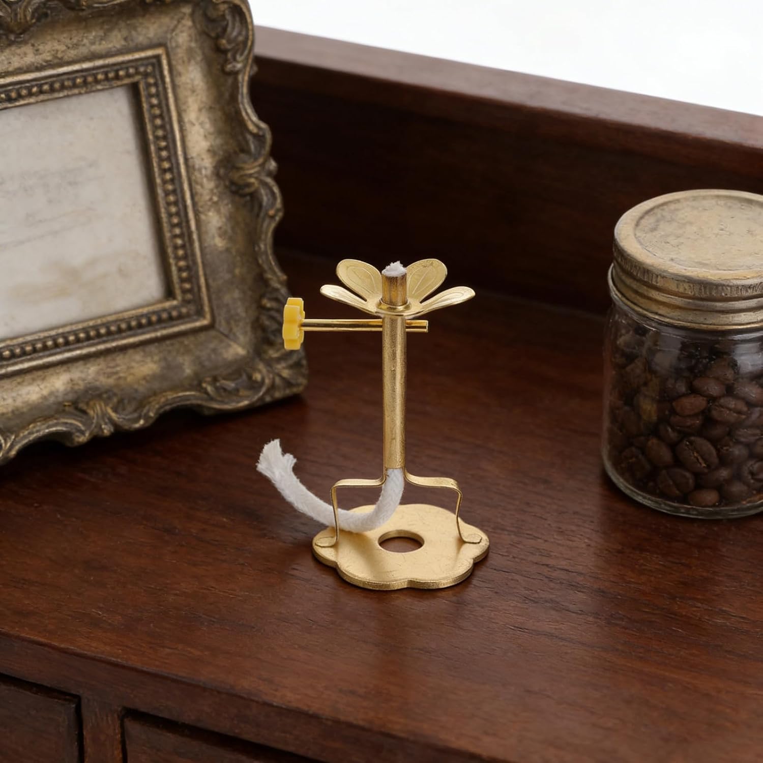 Luxshiny Adjustable Dimmable Oil Lamp Wick Holder 2.75X1.57X1.57In Large Buddha Oil Lamp Stand for Temple Pray and Home Decor Versatile Wick Rack