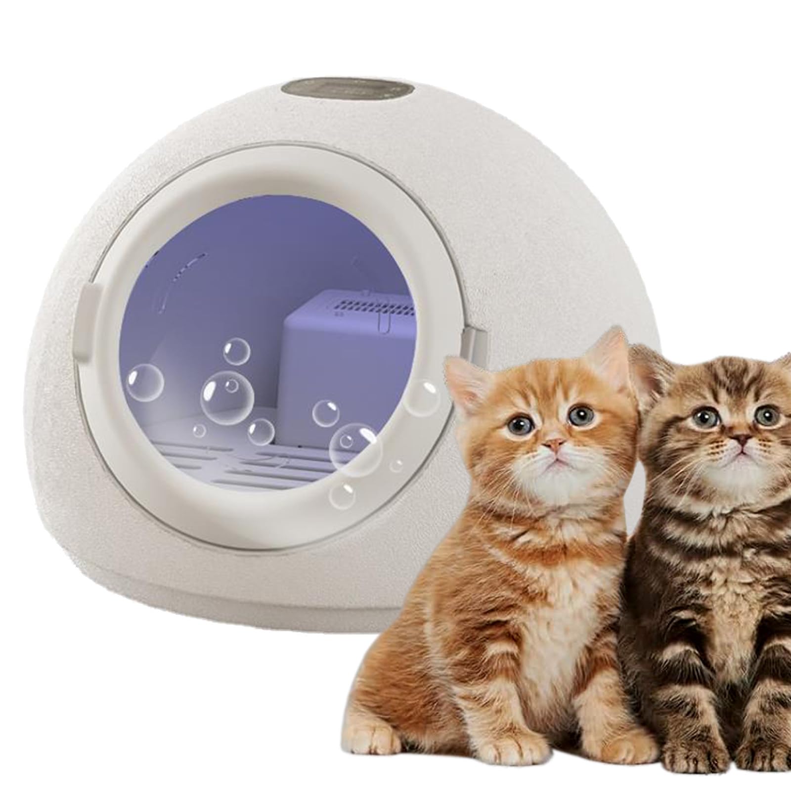 Caja secadora automática para mascotas, máquina secadora para gatos de secado 360 con control de temperatura inteligente, caja de secado para mascotas de 55 L para gatos y perros pequeños,110V