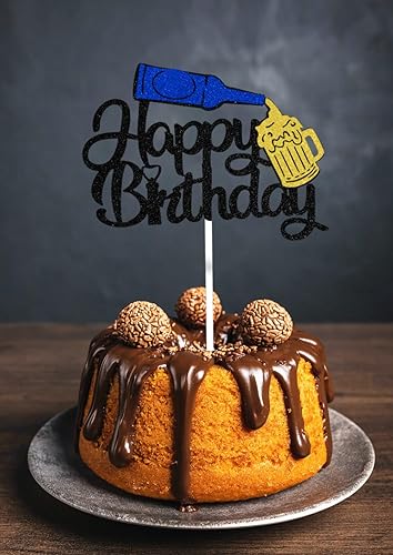 Miniatura 4 de Decoración de pastel de cerveza, decoración para tartas de cervezas, cervezas de bebida, decoración de fiesta temática de celebración a la