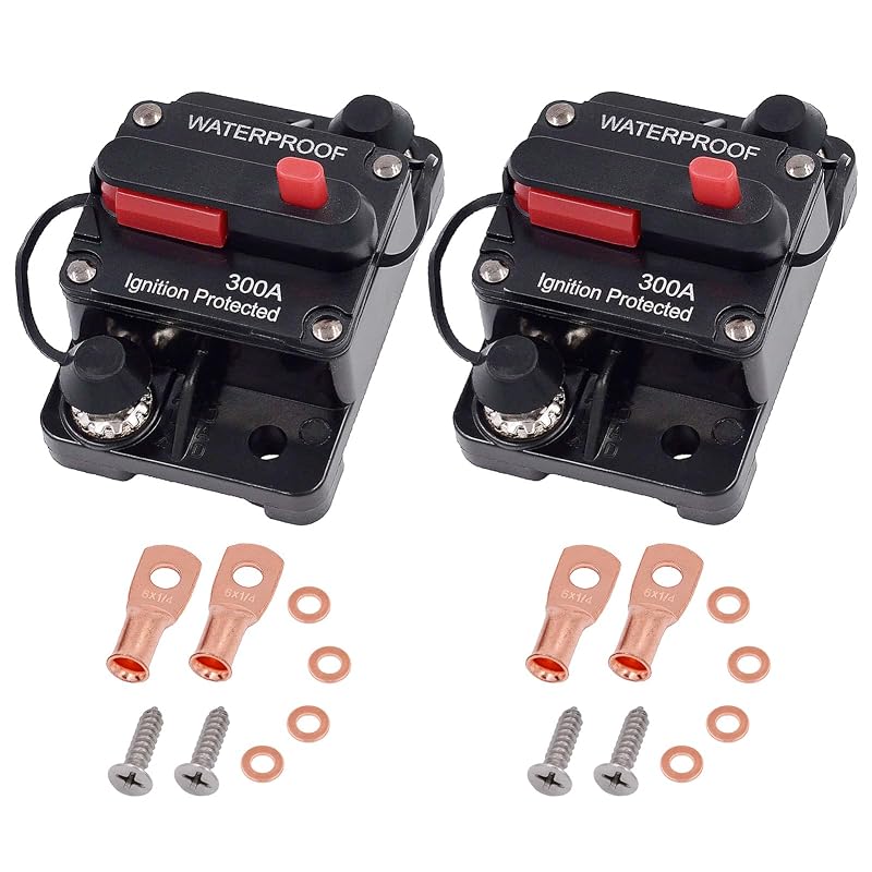 Disjuntor automotivo 40 A Zesugo com rearme manual 12–48 Vcc para montagem em superfície – 2 unidades