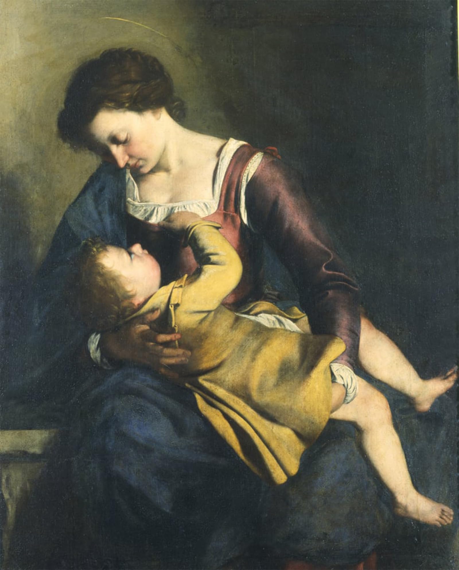 ARTXLXXBN Famous Painting Art Wall Decor Abstract Art Picture Lady and Child by Orazio Gentileschi Animal Pictures for Home Decor 60x90cm