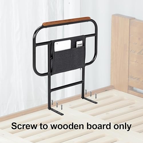 Miniatura 7 de Riel de cama atornillado para cama ajustable, apto solo para tabla de madera, 1 unidad, 22 pulgadas de altura