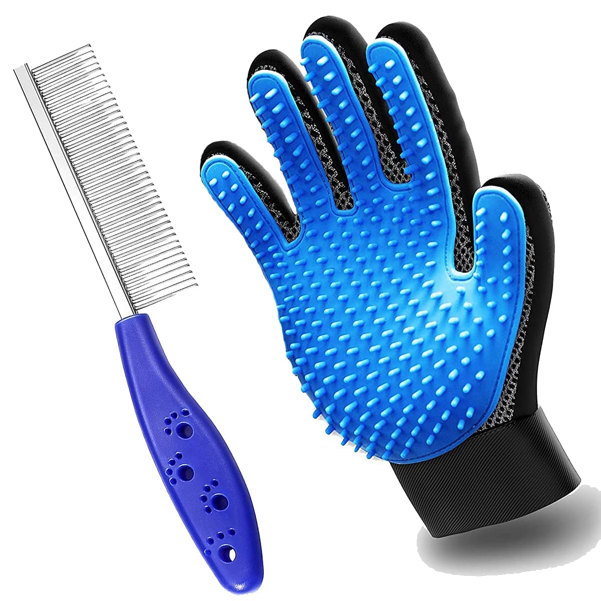 Woofy Pet Comb + Dog Comb + Dog Brush + Grooming Hand Glove + Dog
