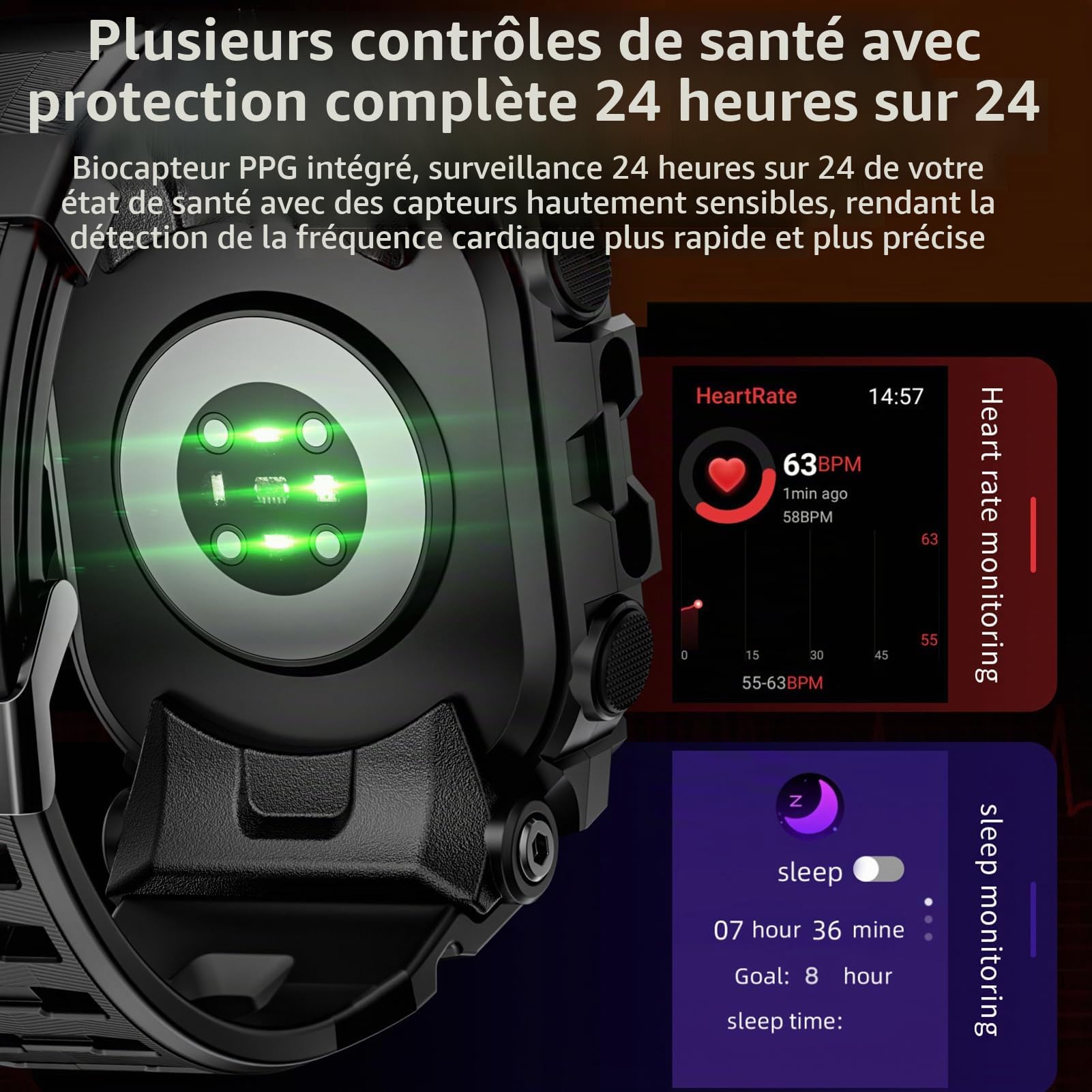 Lazmin112 Montre Connectée Android avec Carte SIM 4G, Écran Tactile 2,06 Pouces, 3 Go + 32 Go, WiFi, GPS, Bluetooth, NFC, Suivi des Activités Physiques Et Santé, Call, SMS, Photo (Black)
