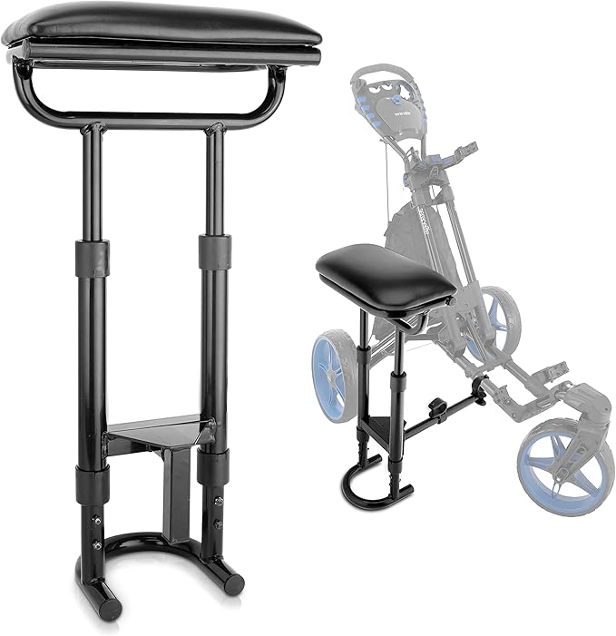 SereneLife Golf Push Cart Seat Mountable Golf Push Cart Seat