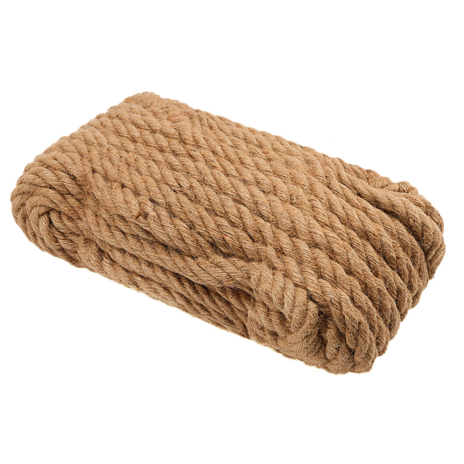 Corda di canapa spessa, 20 mm x 25 m, corda di iuta intrecciata, per impacchettare, decorare e fissare il giardinaggio