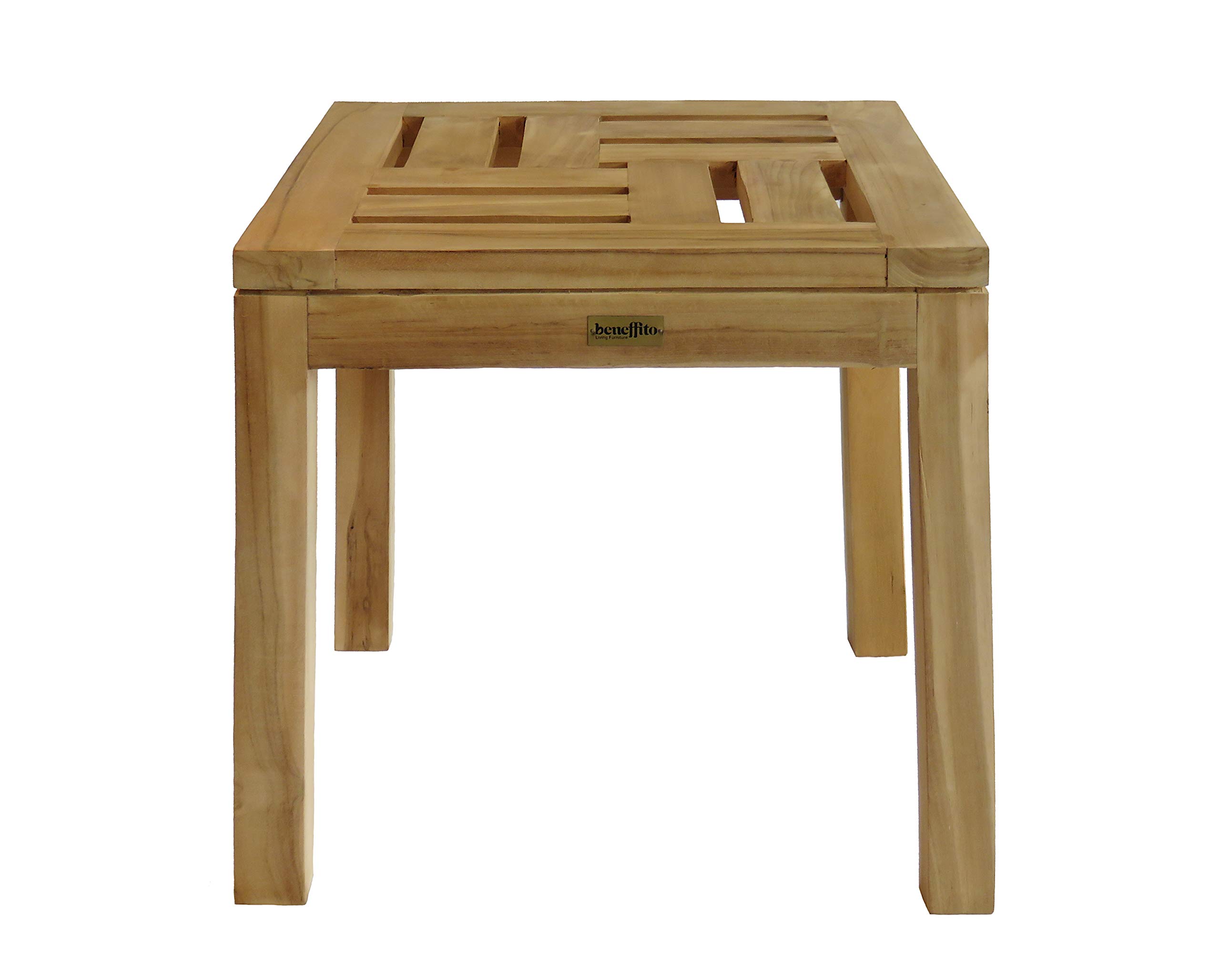 SALENTO - Table basse carrée d'extérieur en Teck d'Indonésie 45x45 cm