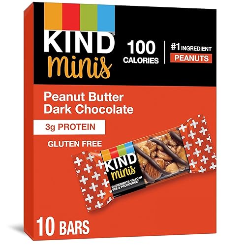 Miniatura 3 de KIND Minis, mantequilla de maní chocolate oscuro, 0.7 oz (paquete de 10)