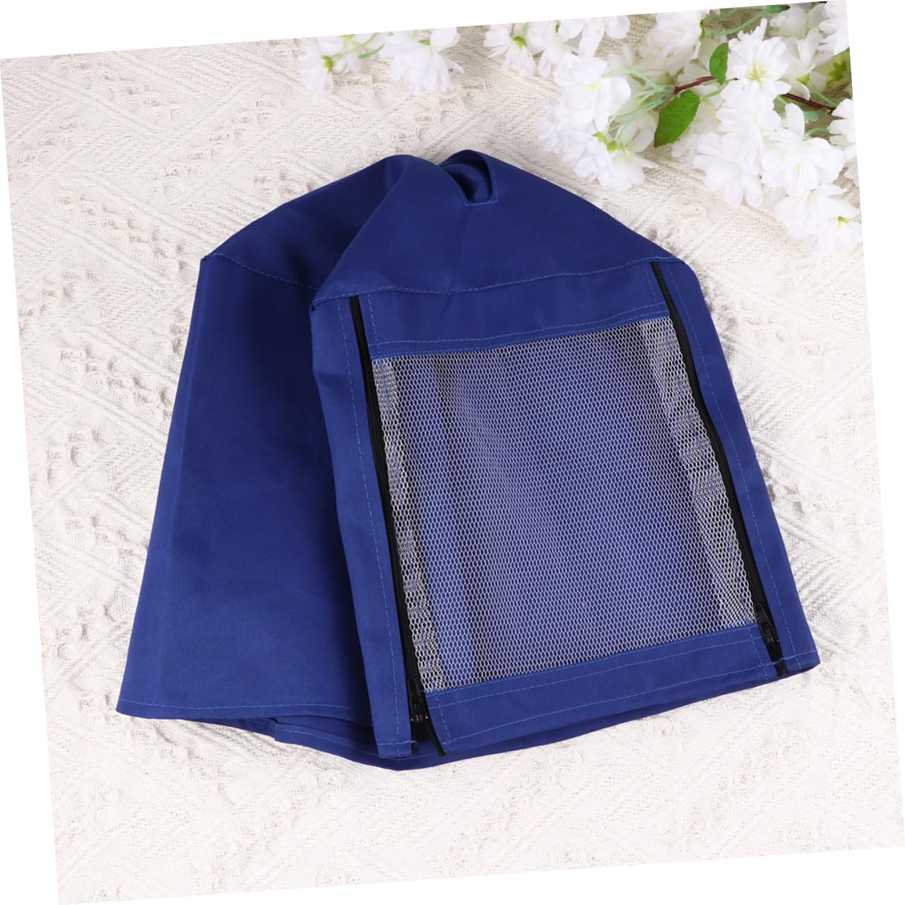 POPETPOP Square Mesh Net Bird Cage Skirt for Pet Birds Accessory Breathable Fabric and Double Zippers