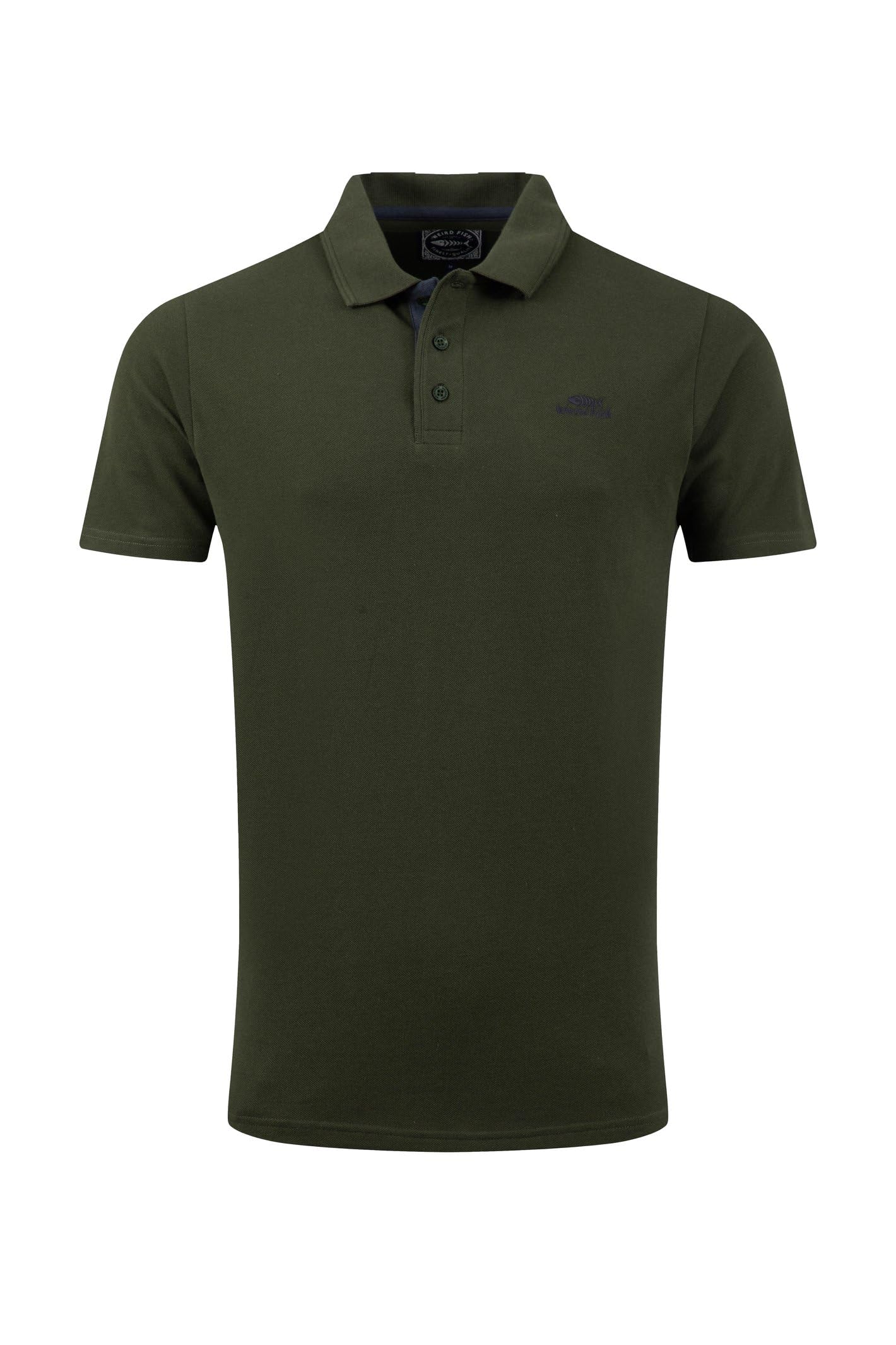 Weird Fish - Men - Miles Pique Polo Shirt - XL - Dark Green