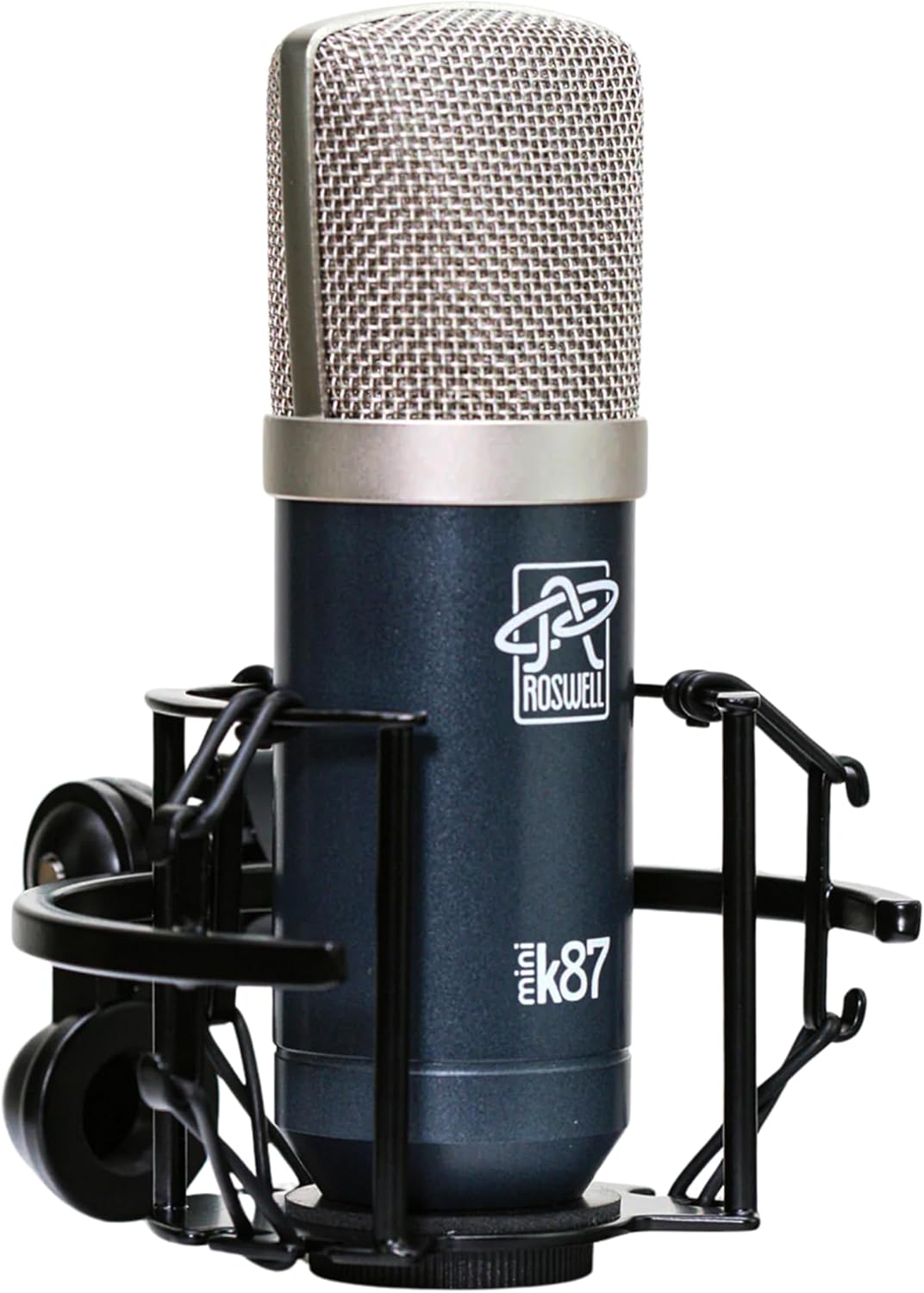 Mini K87 34mm XLR Ultra Thin gold Plated Studio Large Diaphragm Condenser Microphone with Audiophile Components, Cutaway Shockmount & Steel Body for Low Noise & Neutral Sound – Set 1
